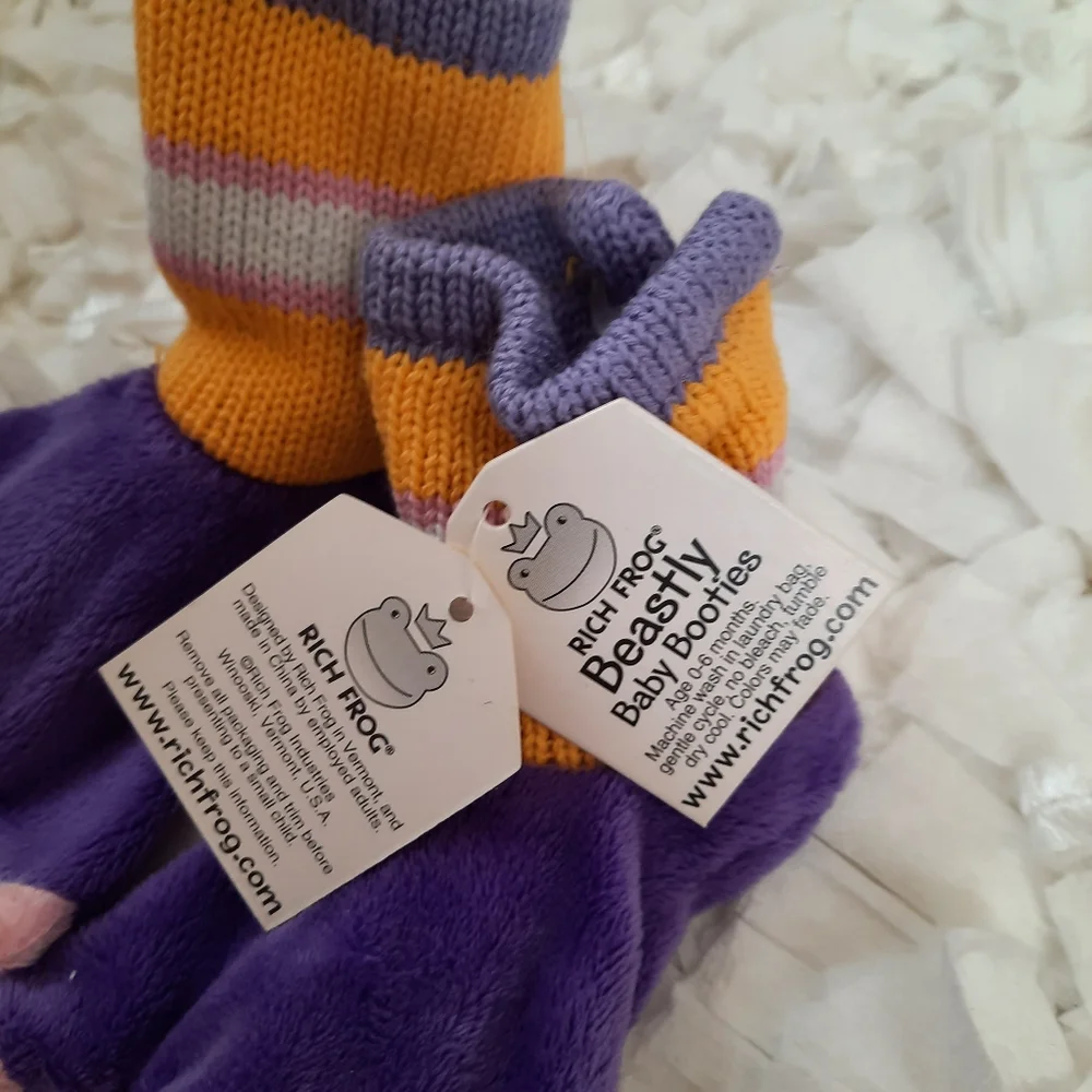 Rich Frog Birdie Booties Beastly Baby Bird Theme NWT 0-6M Newborn